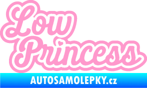 Samolepka Low princess nápis světle růžová