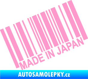 Samolepka Made in Japan 003 čárový kód světle růžová