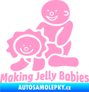 Samolepka Making jelly babies světle růžová