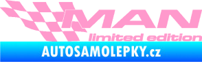 Samolepka MAN limited edition levá světle růžová