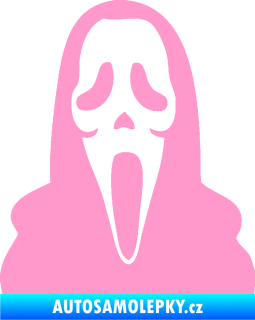 Samolepka Maska 001 scream světle růžová