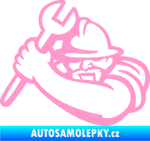 Samolepka Mechanik 001 levá světle růžová