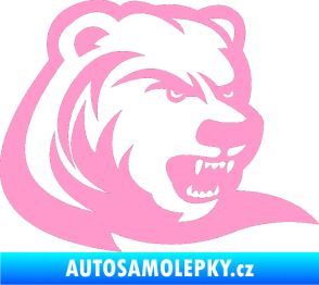 Samolepka Medvěd 001 pravá světle růžová
