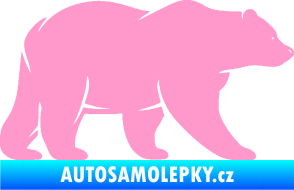 Samolepka Medvěd 002 pravá světle růžová