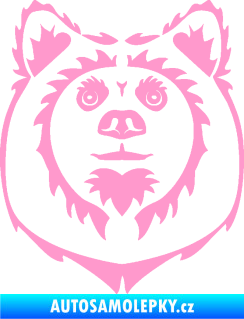 Samolepka Medvěd 004 světle růžová