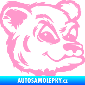 Samolepka Medvěd 011 pravá hlava světle růžová