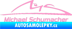 Samolepka Michael Schumacher 002 světle růžová
