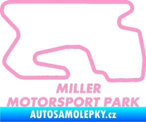 Samolepka Okruh Miller Motorsport Park outer světle růžová