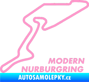 Samolepka Okruh Modern Nurburgring světle růžová