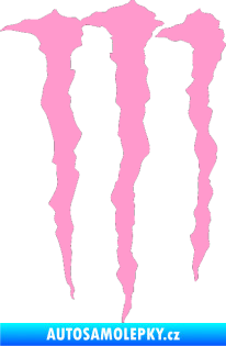 Samolepka Monster Energy 002 světle růžová