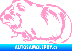 Samolepka Morče 002 levá světle růžová