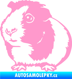 Samolepka Morče 003 levá světle růžová