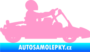 Samolepka Motokára 001 pravá světle růžová