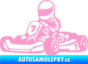 Samolepka Motokára 002 levá světle růžová