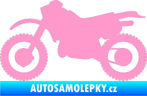 Samolepka Motorka 003 levá světle růžová