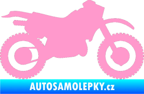Samolepka Motorka 003 pravá světle růžová