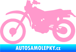 Samolepka Motorka 046 levá světle růžová