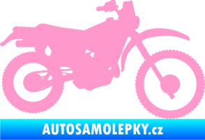 Samolepka Motorka 046 pravá světle růžová