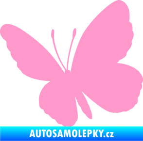 Samolepka Motýl 009 levá světle růžová