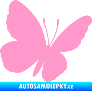 Samolepka Motýl 009 pravá světle růžová