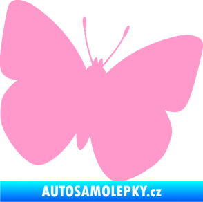 Samolepka Motýl 011 pravá světle růžová