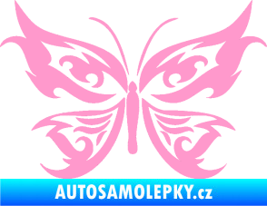 Samolepka Motýl 012 světle růžová