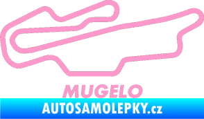 Samolepka Okruh Mugelo světle růžová