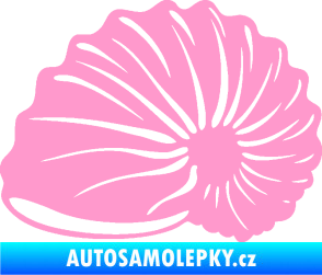 Samolepka Mušle 002 levá ulita světle růžová