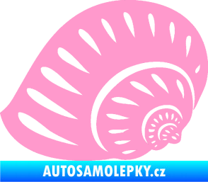 Samolepka Mušle 004 levá ulita světle růžová