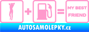 Samolepka My best friend  světle růžová
