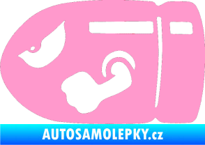 Samolepka Náboj 001 levá světle růžová