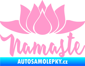 Samolepka Namaste 001 lotosový květ světle růžová