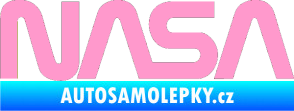 Samolepka NASA nápis světle růžová