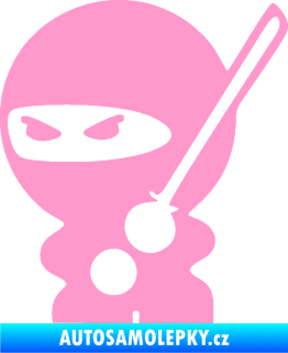 Samolepka Ninja baby 001 levá světle růžová