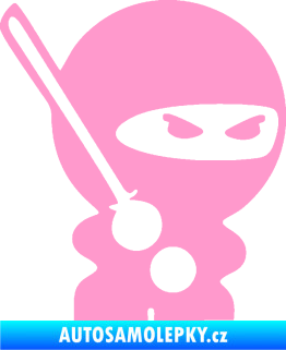 Samolepka Ninja baby 001 pravá světle růžová