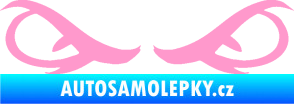 Samolepka Oči 001 světle růžová