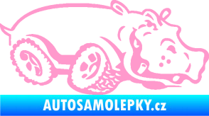Samolepka Off Road 006 pravá hroch světle růžová