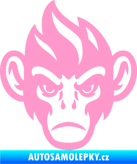 Samolepka Opičák 002 levá světle růžová