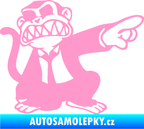 Samolepka Opičák JDM pravá světle růžová