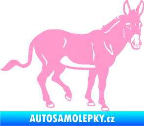 Samolepka Osel 003 pravá světle růžová