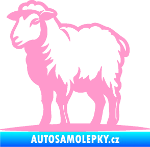 Samolepka Ovce 002 levá světle růžová
