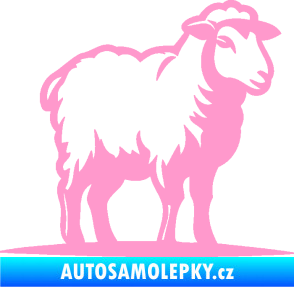 Samolepka Ovce 002 pravá světle růžová
