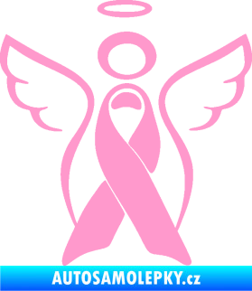 Samolepka Památeční andělíček memory světle růžová