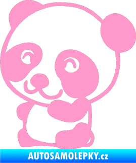 Samolepka Panda 002 levá světle růžová