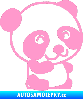 Samolepka Panda 002 pravá světle růžová