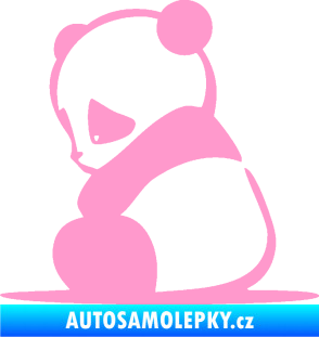 Samolepka Panda 005 levá světle růžová
