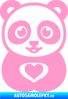 Samolepka Panda 008 roztomilá světle růžová