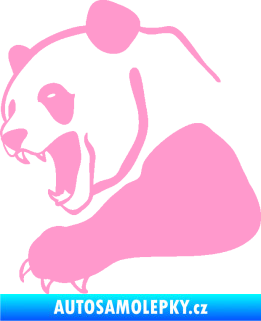 Samolepka Panda 010 levá světle růžová