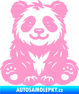 Samolepka Panda 013 levá spokojená světle růžová