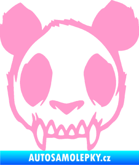 Samolepka Panda zombie  světle růžová